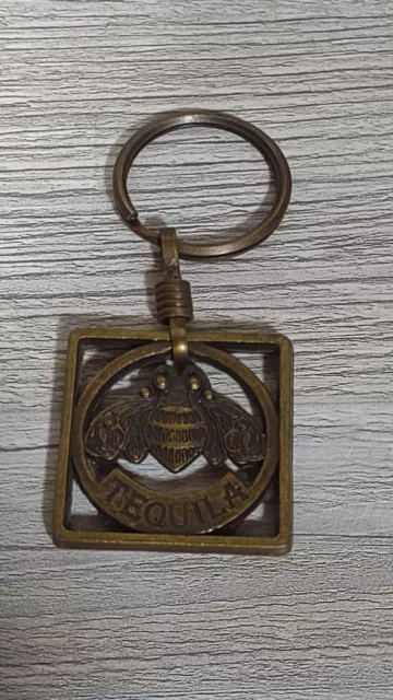 Patron Tequila Golden Bee Bronze Keychain Metal