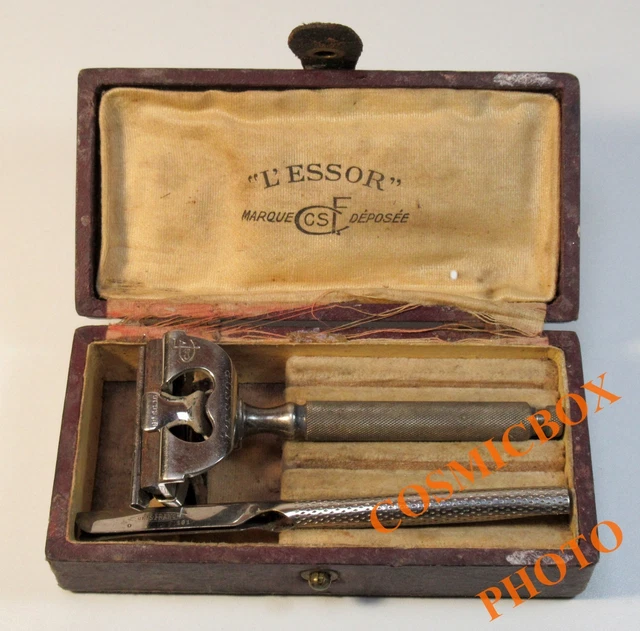 Cuir Outil Jouet Vintage Imitation Rasoir Mécanique Comme Papa CHR France Années 1950 - Occasion Rasoir Coupe Choux