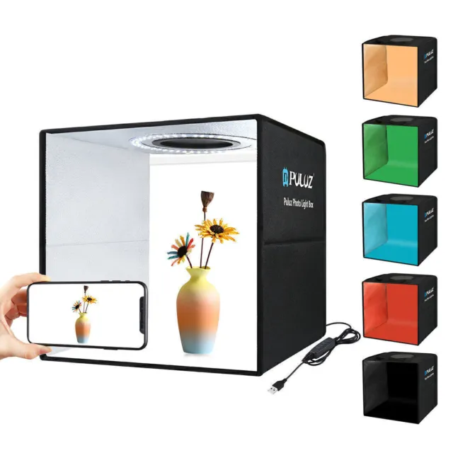 PULUZ 30cm New Portable Folding Lightbox Photography LED Light Room Photo Box