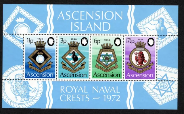 Ascension Island Royal Naval Crests 1972 Ms158