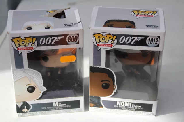 2 BOITES NEUVES / FIGURINES FUNKO POP James Bond 007 M + NOMI - 800 & 1012