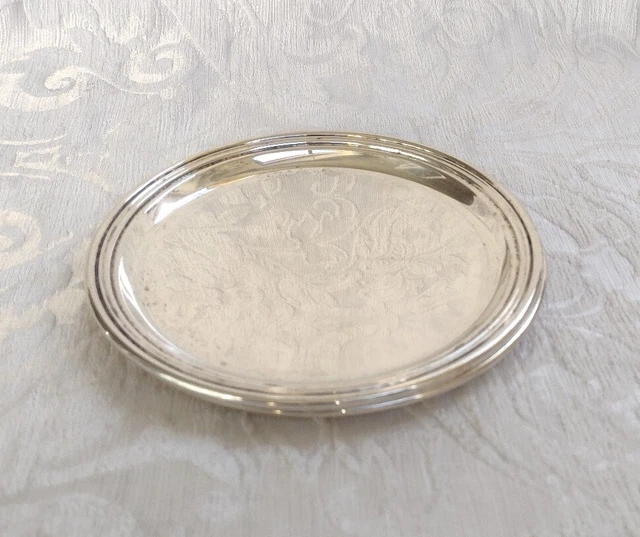 Coppia Sottobottiglia Olri Silver Plated Italia c1960 Pair Coasters