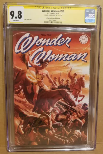 Wonder Woman #750 Cgc 9.8 Ss Signed Alex Ross Cover A Homage Variant