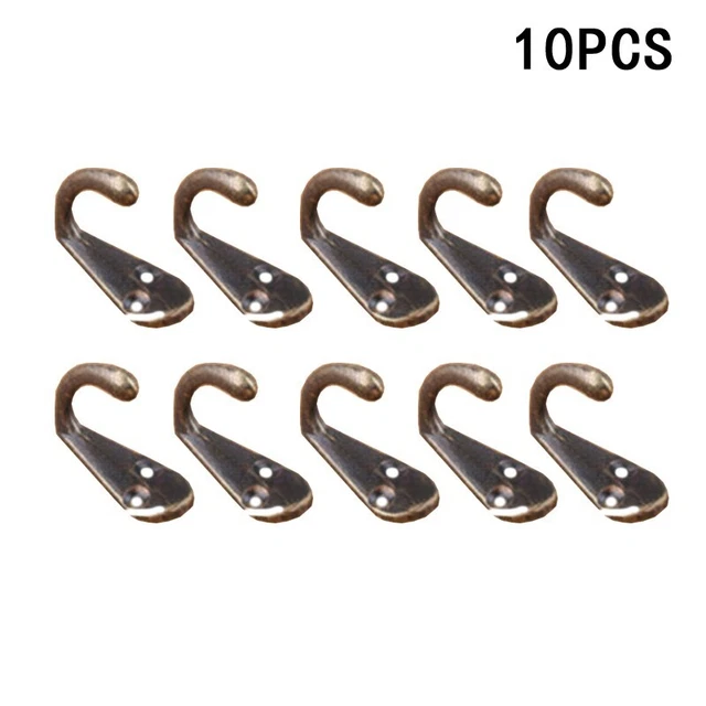 10PCS Coat Hat Towel Hanging Hook Antique Hook Door Wall Closet Hook Hangers Kit