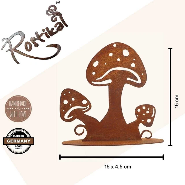 Pilz Deko Garten Edelrost Pilze Dekoration Gartende Produktbild-Vorschau 11