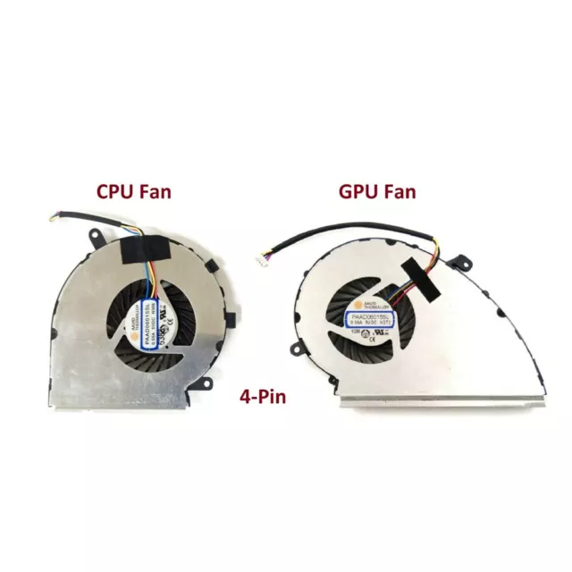 CPU+GPU Cooling FAN for MSI GE72VR GP72VR GP72MVR 4Pin