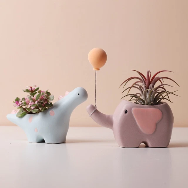 Décor à la maison Pots en céramique pour fleurs Forme de fleur Pot de Plante