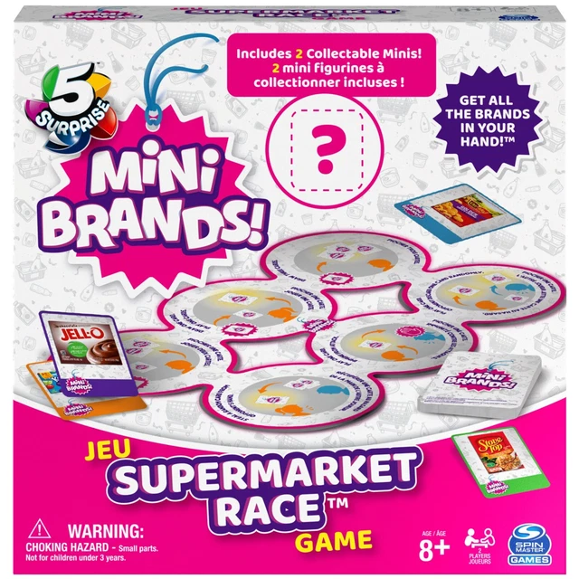 5 SURPRISE MINI Brands Supermarket Race Board Game by Spin Master 11.