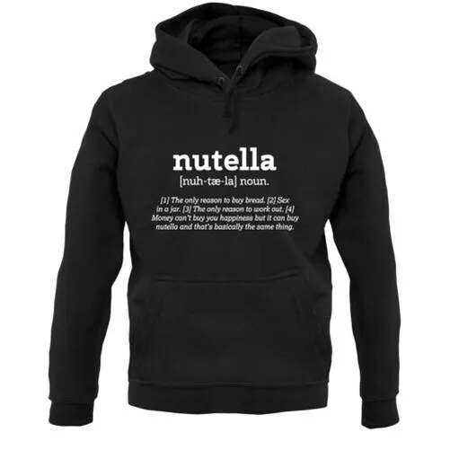 DEFINIZIONE NUTELLA Felpa con Cappuccio Cioccolato Chocoholic Cibo EUR 32 01 PicClick IT