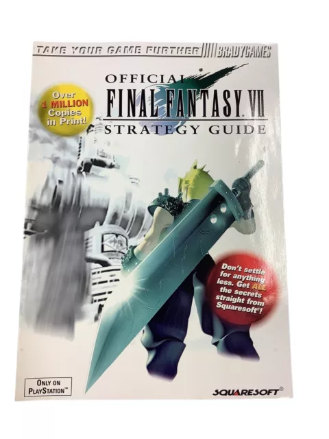 PS1 Final Fantasy VII 7 Official Strategy Guide Brady PlayStation VF 8.0