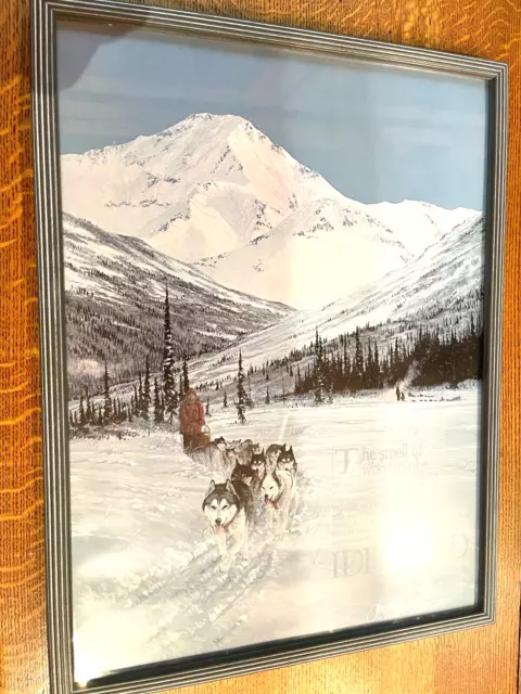 Lmt. Ed. 'The smell of woodsmoke' IDITAROD, by Jon Van Zyle, Signed, Silver ink.