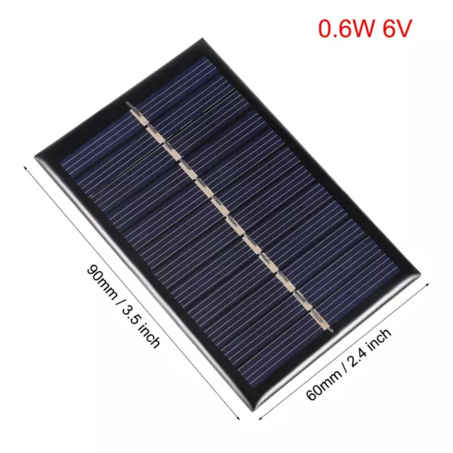0,6 W 6 V pequeño módulo de panel solar DIY polisilicio para cargador 5 piezas 2
