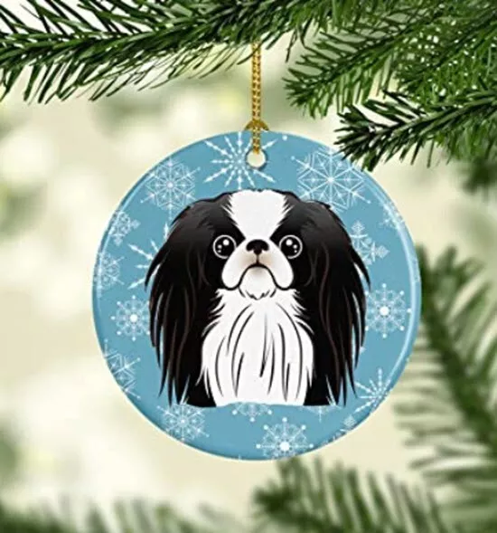 Caroline's Treasures BB1664CO1 Snowflake Japanese Chin Ceramic OrnamentFREE POST