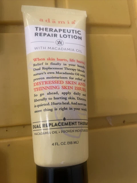 Loción de reparación terapéutica Adamia con aceite de nuez de macadamia y Promega-7 4 onzas...