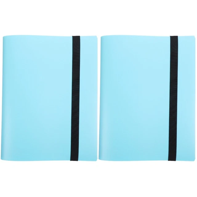 2 PCS Binder 9 Pocket Zipper Card Book Plastic Containers Business Card Holder