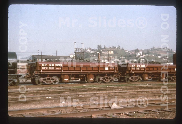 Duplicate Slide SP Southern Pacific Ballast Gondola 5221 & 5217