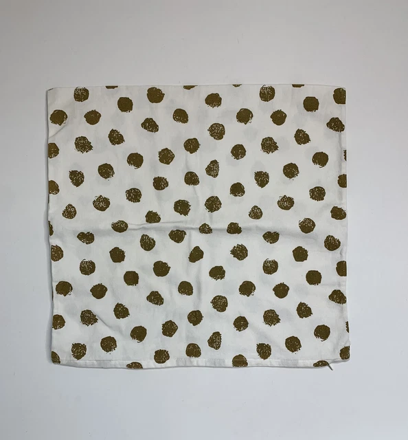 Ikea Skaggort Gold Polka Dot Throw Pillow Cover 20” x 20”