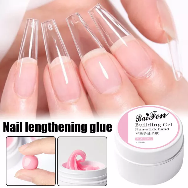 Gel De Construction Antiadhésif Solide Pour Extensions D'ongles 15Ml Gel De R