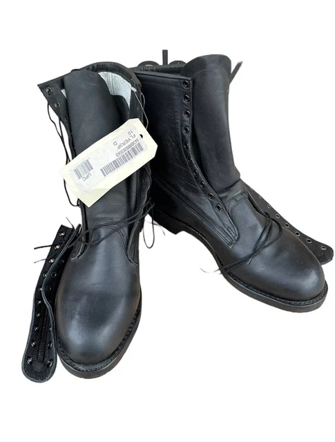 Addison Shoe Co Military Flyers Boots Mens 10 D Black Leather Laces Or ...