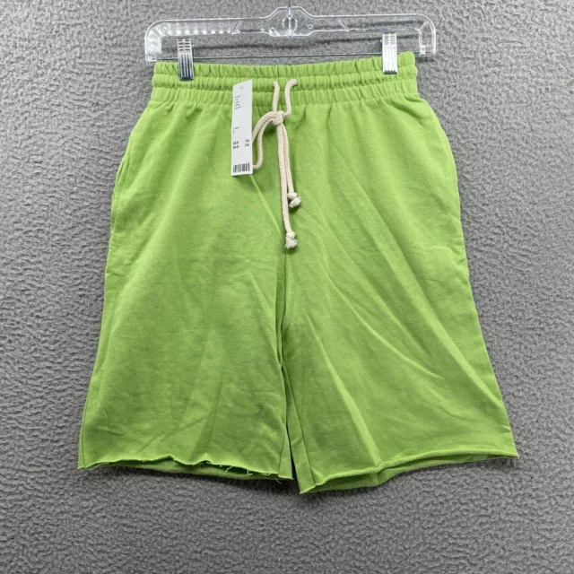 NWT Urban Outfitters Terry Casual Shorts Mens Size Small S Green Raw Hem