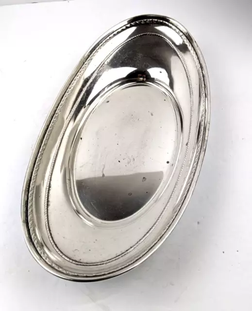 Alvin Sterling Silver J1011 Bread Tray Oblong Serving Dish 244 grams 11 3/4" L