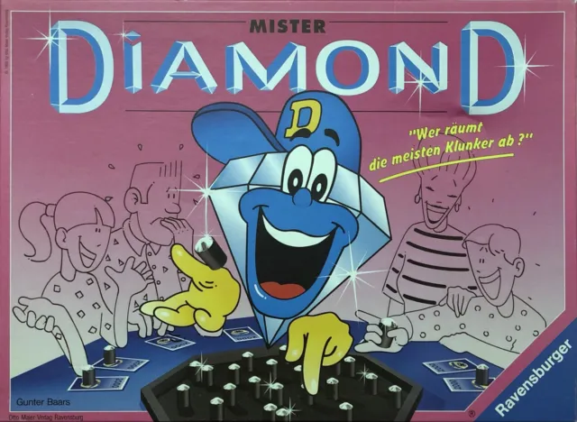 Ravensburger Mister Diamond 1993 vollständig Familienspiel