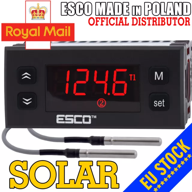 SOLAR differential Thermostat Temperature Controller hot water pump boiler pool