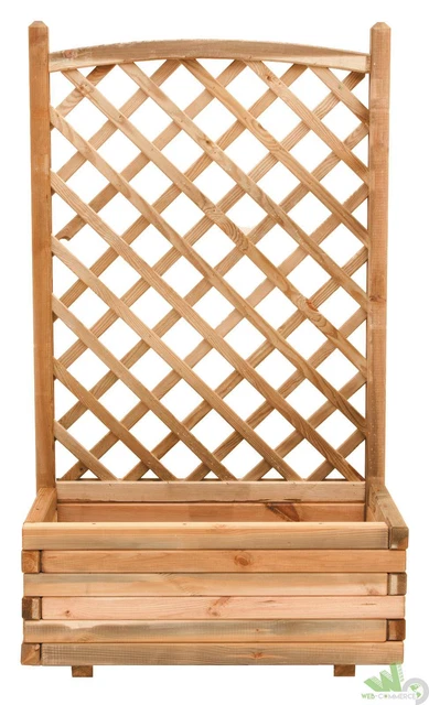 Fioriera Con Griglia VERDELOOK - 75x30x180 Cm In Legno Autoclavato Per Giardino - Foto 6