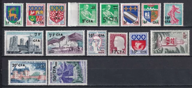 Reunion 1961-64, Lot of 16 stamps, VF MNH** (FR-1) V$35+
