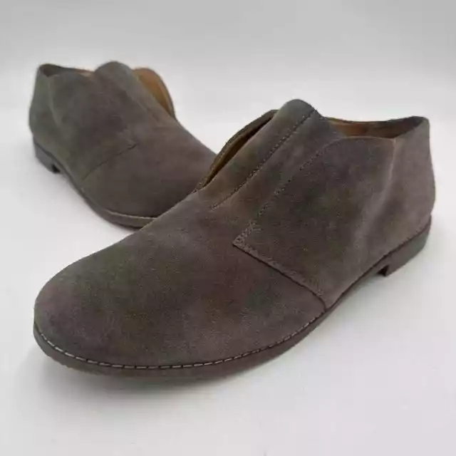 FRANCO SARTO PIETA Women s Suede Slip On Oxford Gray Woven Shoes 10 99 44.55 PicClick