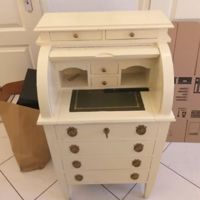 Selbstabholer HAMBURG Kommode Sekretär old english zum upcyclen angemalt creme