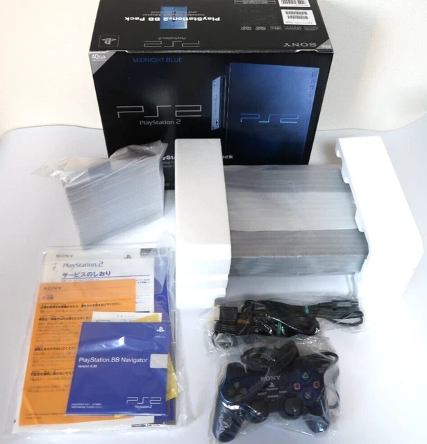 Sony PlayStation2 PS2 Console MidnightBlue SCPH-50000MB/NH Mint w/Box CIB F/S