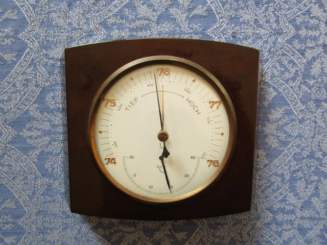 VINTAGE WETTERSTATION THERMOMETER Barometer Hans Lufft 18 x 15 cm EUR ...