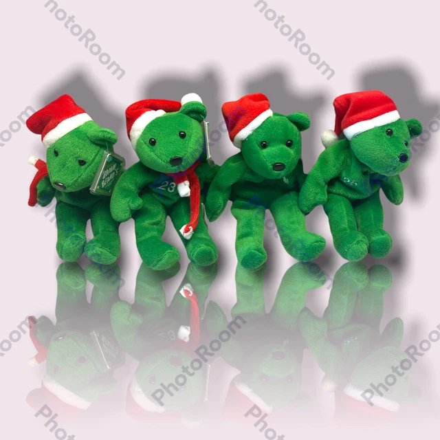 Lote de 4 osos Salvono's Bamm Beano's Navidad MLB Mcqwire Griffey Rodríguez