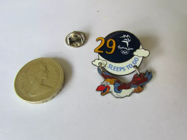 SYDNEY  Olympics  2000  Collectable  29 Sleeps to Go Original Metal  PIN Badge