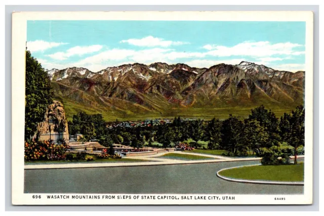 Postcard: UT Wasatch Mountains From State Capitol Salt Lake City Utah - Unposted