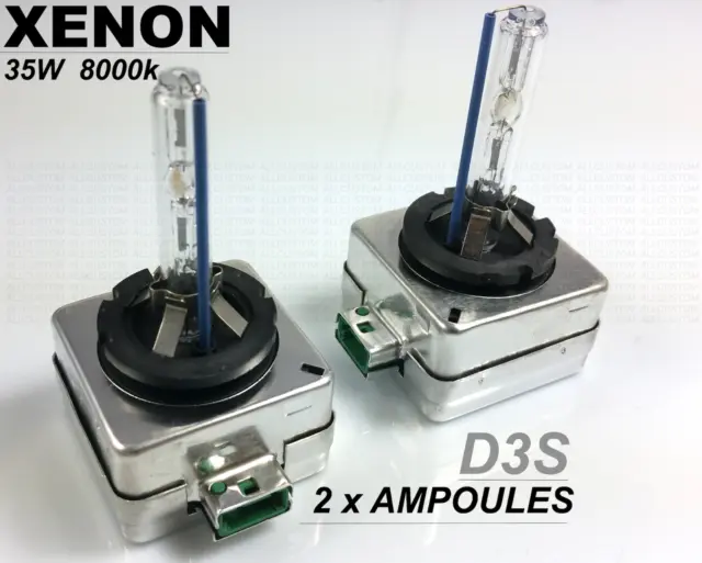 Kit de 2 Ampoules Xénon H7 3000K à 12000K Blanc Crystal 55W