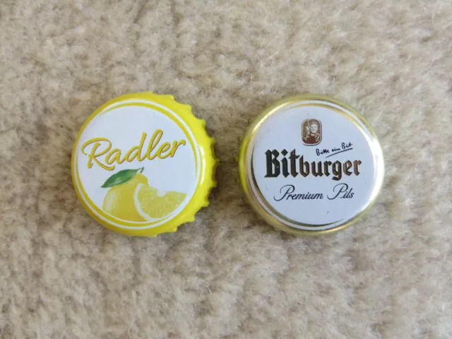 Kronkorken Bitburger Pils+Radler * Bottle Cap * Flaschendeckel