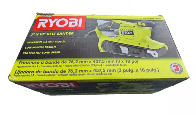 Ryobi Portable Corded Belt Sander BE319 3 Inch x 18 Inch 6 Amp