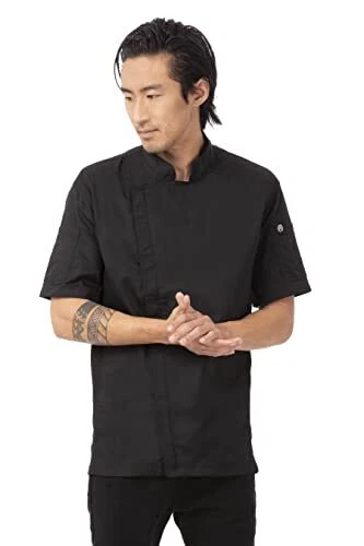Chef Works Men's Springfield Chef Coat Black Large