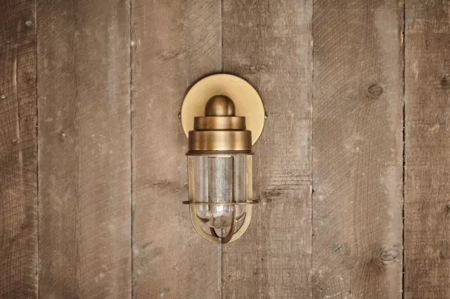 Nkuku Ajan Antique Brass Outdoor Light Fitting