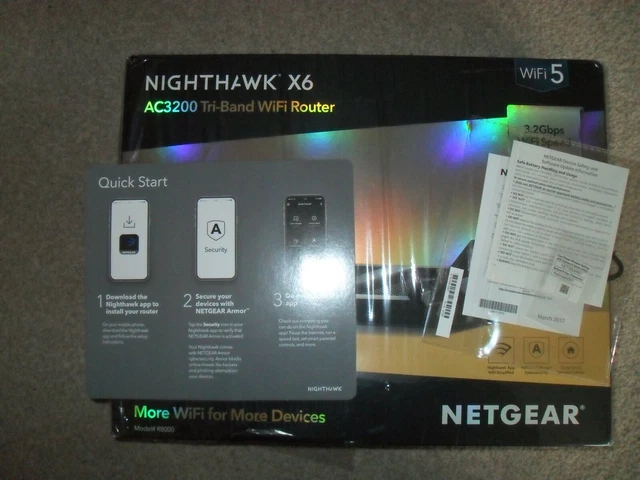 NETGEAR R8000 Nighthawk X6 Tri-Band 3.2Gbps Router - Black 2