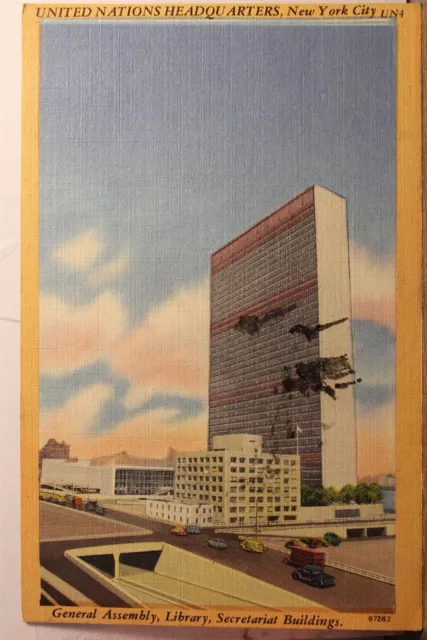 New York NY NYC United Nations Headquarters Postcard Old Vintage Card View Post