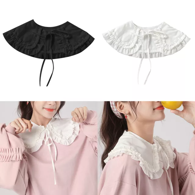 Chemise à Col Châle Détachable à Faux Col  Mini Cape Faux Collier Ras Du Cou