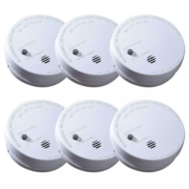 Kidde Smoke Detector Battery Powered Ionization Sensor Smoke Alarm (6-Pack)