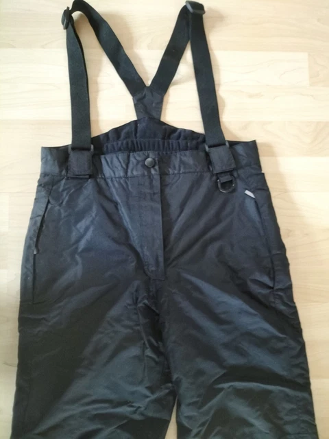 Gr. 146/152 crivit schwarze Skihose Schneehose Ski Schlitten Wintersport warm 3