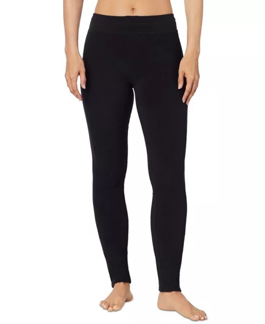 Cuddl Duds Womens Size XS Soft Fleecewear with Stretch Leggings In Black 2248