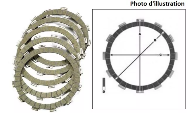 Jeu 6 Disques Garnis D'embrayage Renforcés KTM 200 Duke 4T 2012-2014