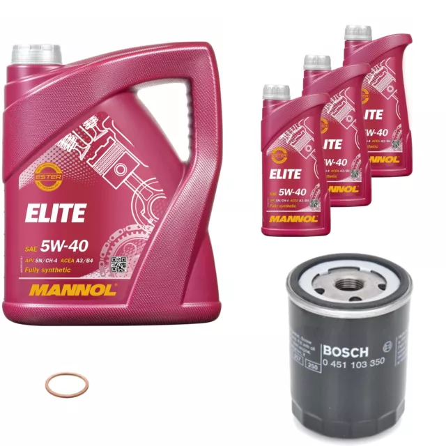 Bosch Filtre huile moteur 8L mannol Elite 5W-40 pour Alfa Romeo 164 2.5 Td
