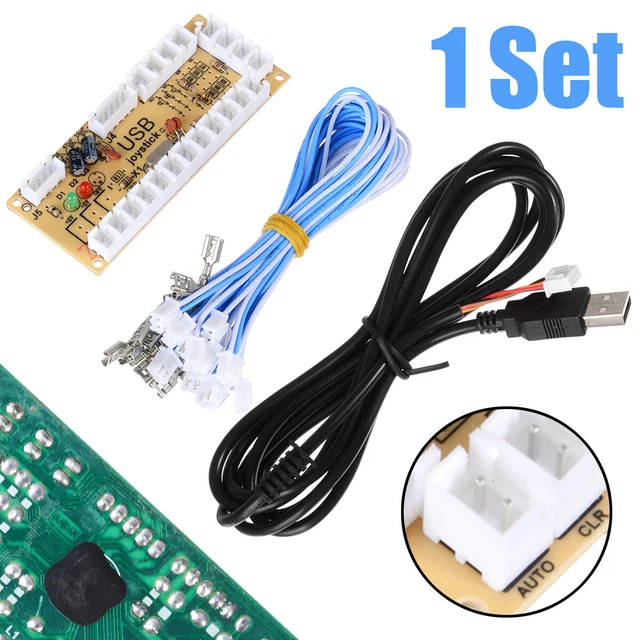 Zero Delay Arcade USB Encoder PC to Joystick Button Kit For MAME Fight Stick